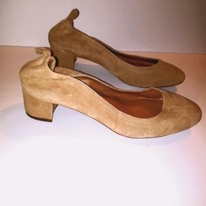 J. CREW Anya Suede Block Kitten Heels